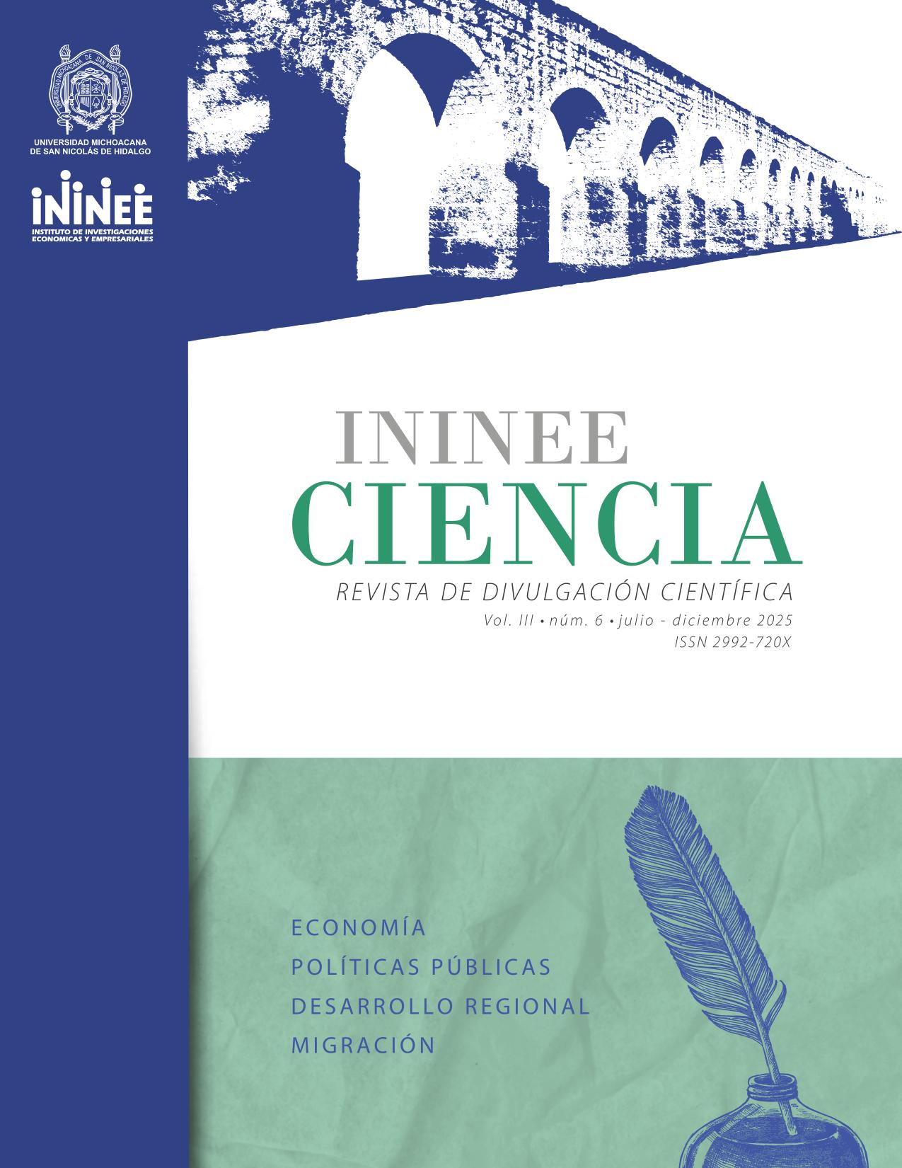 Portada de la Revista de Divulgación Científica ININEE CIENCIA Vol. III Núm. 6 Julio - Diciembre 2025